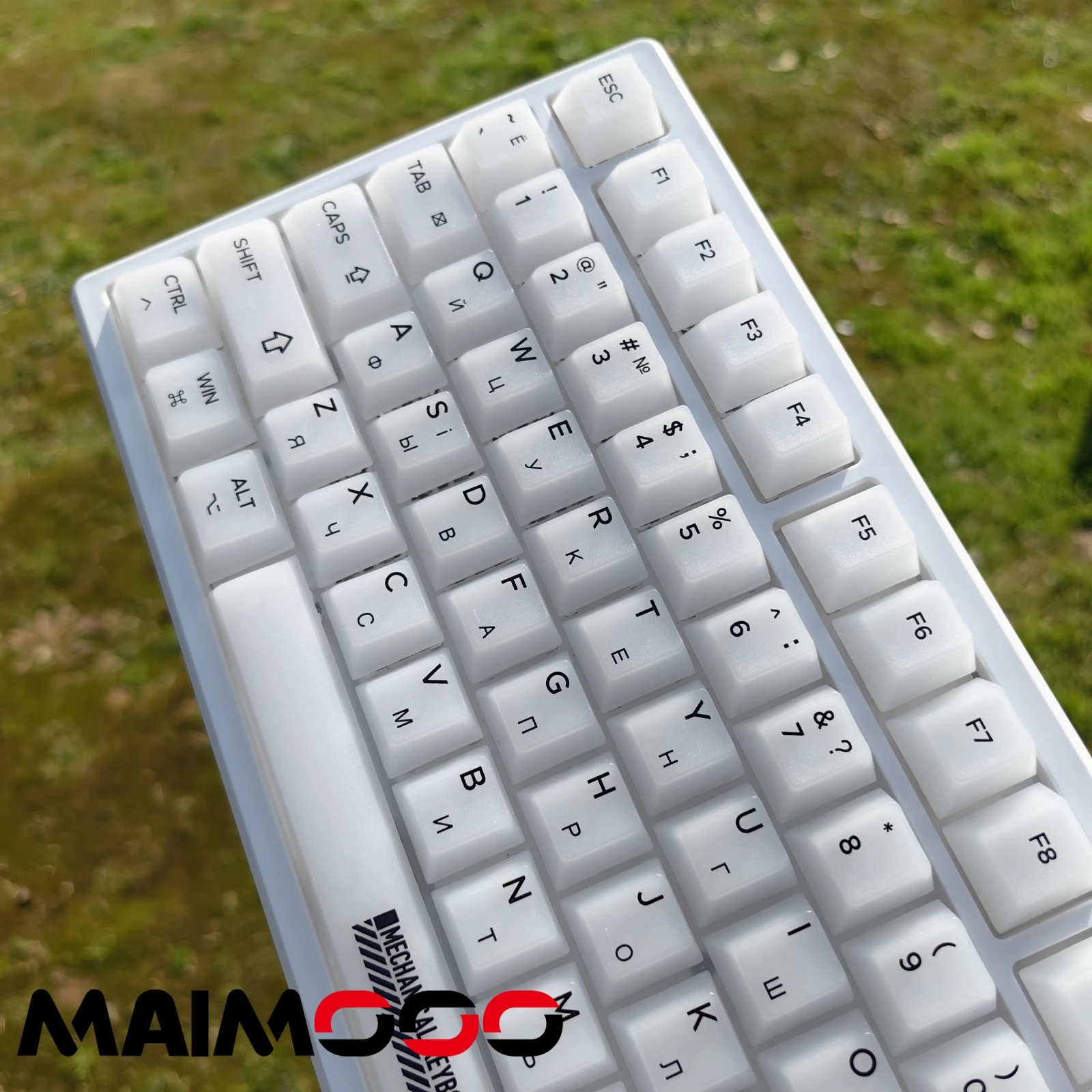 Translúcido Keycap Russo pc Keycap Teclado Mecânico Office Game Simples pc Cereja Branca Leitosa ru Faça Você Mesmo 122 - Imagem 3