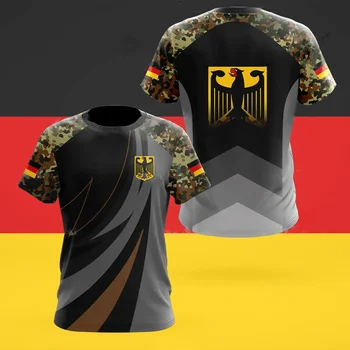 Fashionable and Lnteresting Germany Pictures For Men's T-Shirts Trend Digital Printing Casual Round Neck Short Sleeved