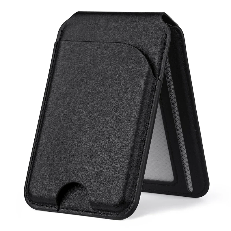 Portafoglio Magnetico per Mag-Safe con Supporto Regolabile, Porta Carte, Blocco RFID, Portafogli in Pelle Aggiornati Compatibili - immagine 6