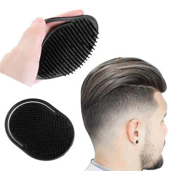 1 pz shampoo pettine tasca uomo barba baffi palmo cuoio capelluto massaggio nero cura dei capelli viaggio spazzola portatile strumenti per lo styling
