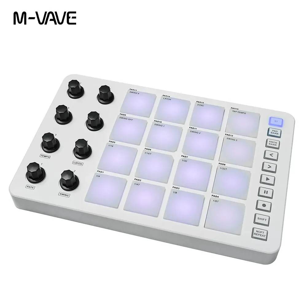M-VAVE SMC-PAD LaunchPad USB-C and Portable Design Wireless MIDI Controller Suitable for Beginners