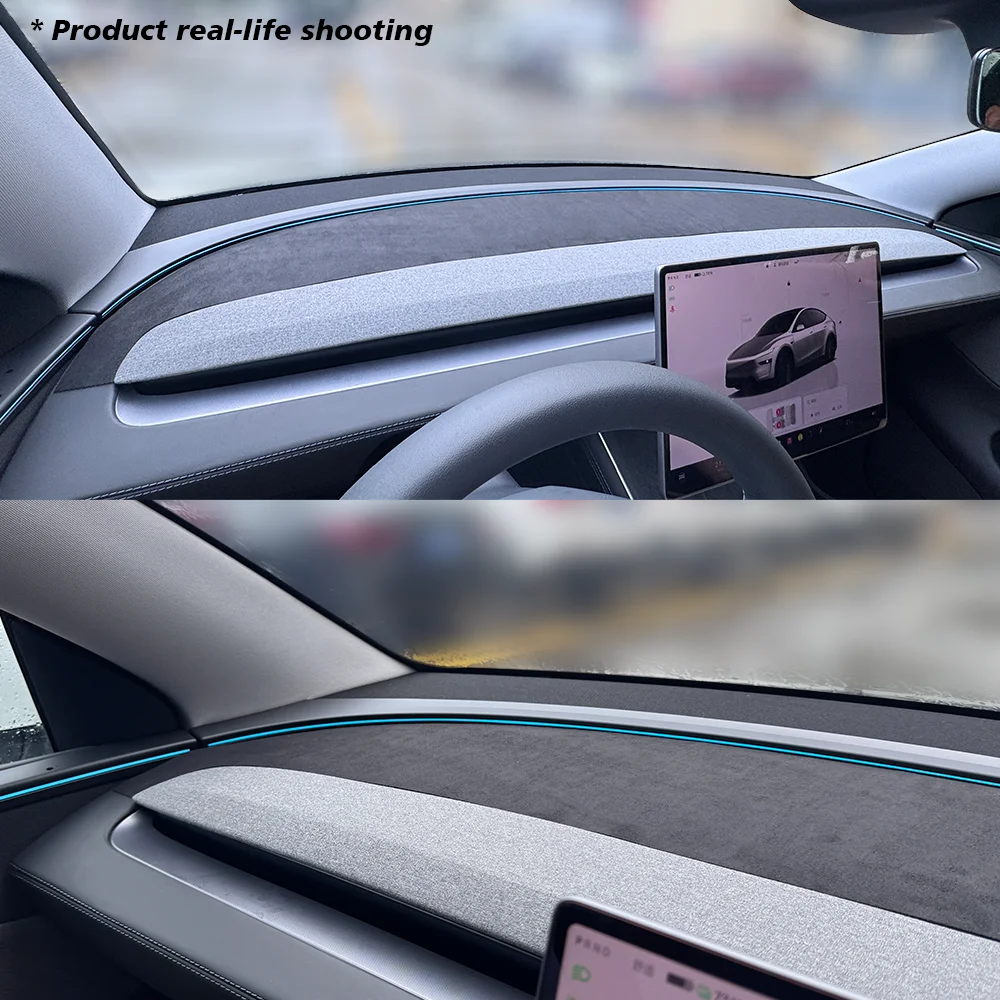 For Tesla Model Y Juniper 2026 2025 Dashboard Cover Pad Suede Sunshade Protector