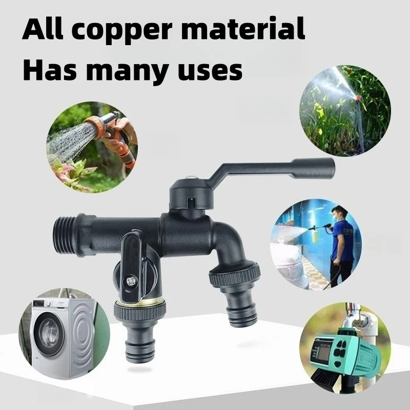 Outdoor Garden Bibcocks 1/2 Inch Dual Outlet Anti-Freeze