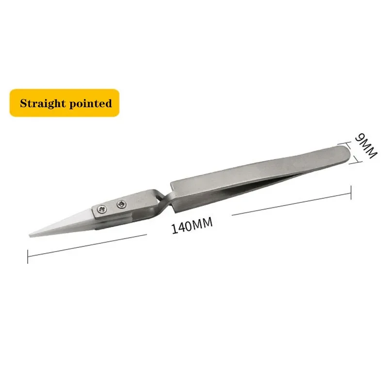 Ceramic Tipped Heat-Resistant Stainless Steel Precision Tweezers