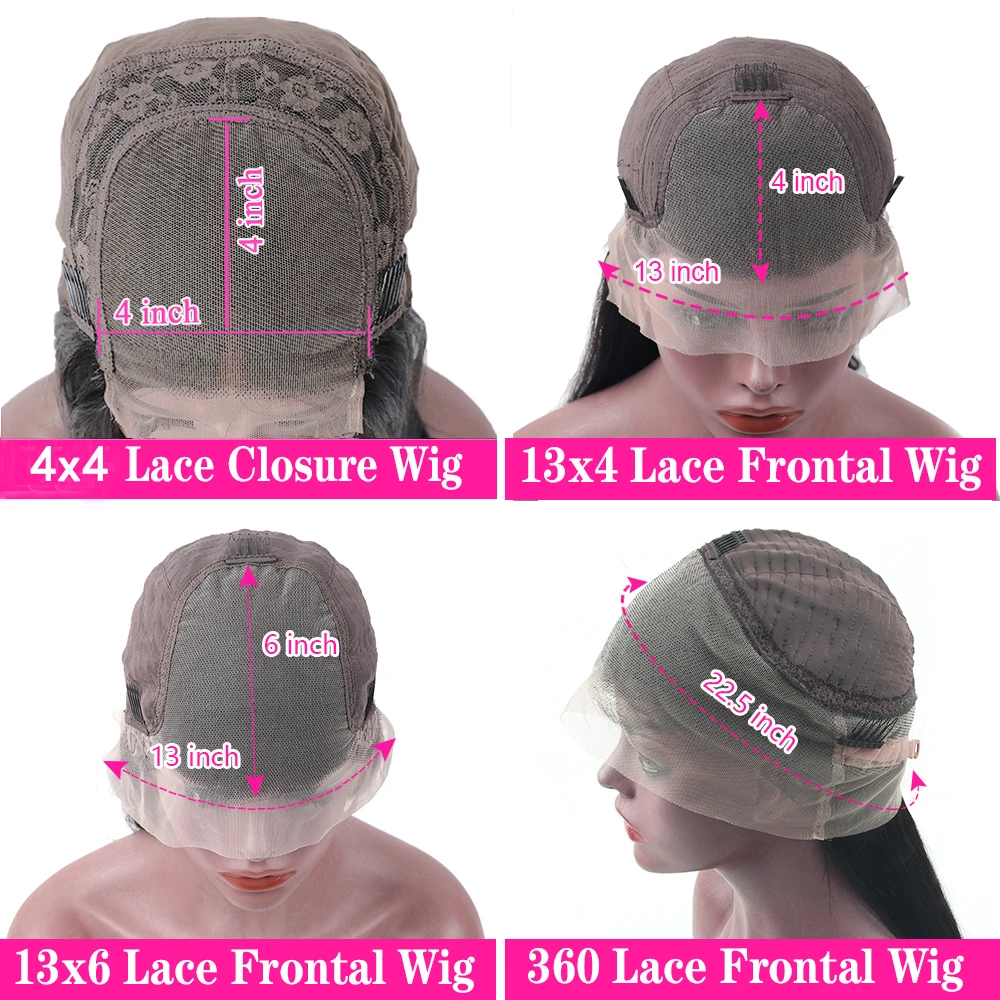 13X4 Lace Front Wig Bone Straight 180% Density Brazilian Remy Human Hair Wigs For Black Women Pre Plucked Lace Frontal Wigs