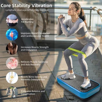 Vibration Plate Exercise Machine, Whole Body Fitness Platform with 120 Speed Levels,Weight Loss and Fat Burner Workout Equipment 1