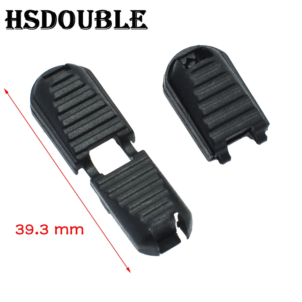 10 Stück/Packung Reißverschluss-Zugkordelenden für Paracord & Kordelverschluss, Kordelstopper aus Kunststoff, schwarz – Detail 7