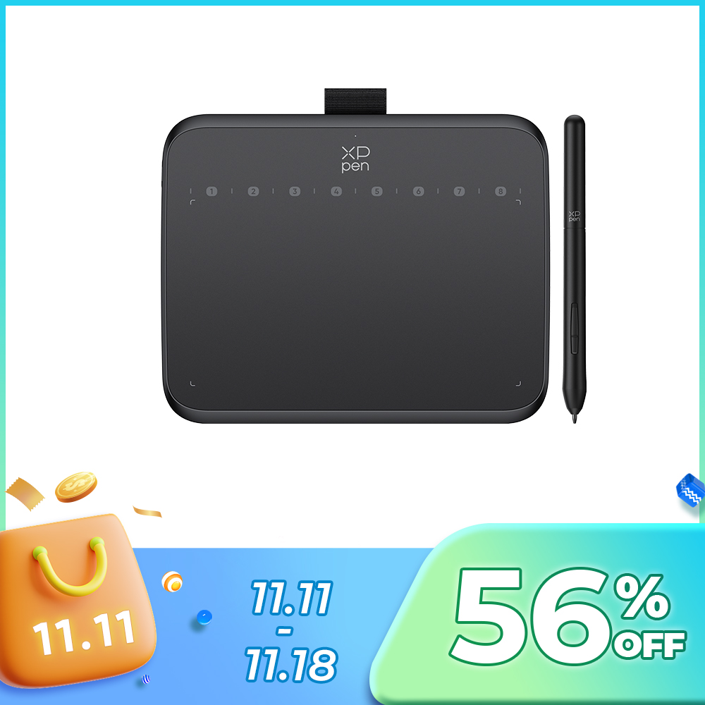 XPPen 6x4 inch Graphics Pen Tablet 16384 Pressure Level 60Â°  Tilt Support 8 shortcut keys for PC Android Game osu