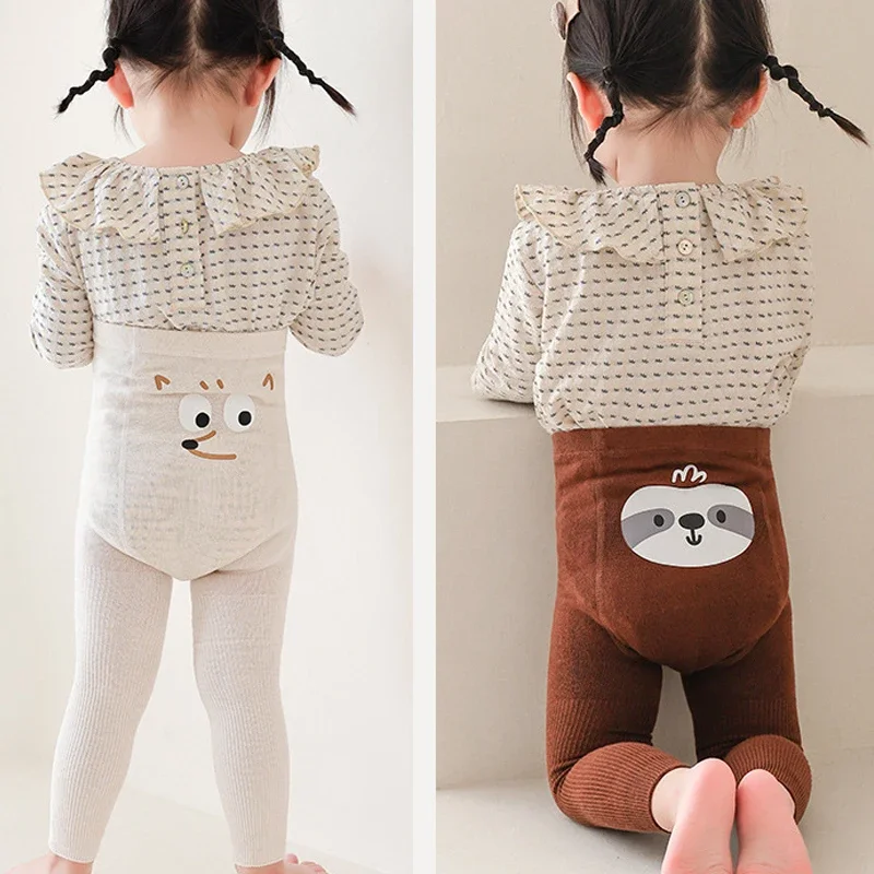 Newborn Baby Autumn Winter Warm Tights Pantyhose Cotton Knitting Girls Boys Soft Cotton Suspender Bottom Pants 0-3Y kids pantyhose ballet tights toddler tights kids leggings