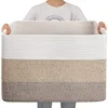 108L Super Large Blanket Basket, 25”x16”x16”(108L) Rectangle Woven Baskets for Storage 1