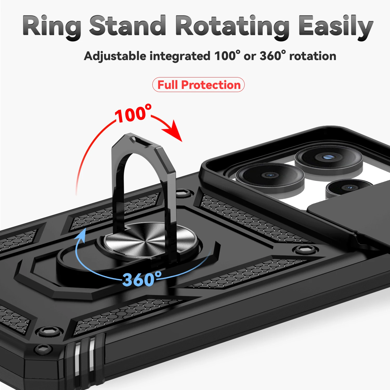 Military-Grade Heavy Duty Shockproof Armor Case with Kickstand