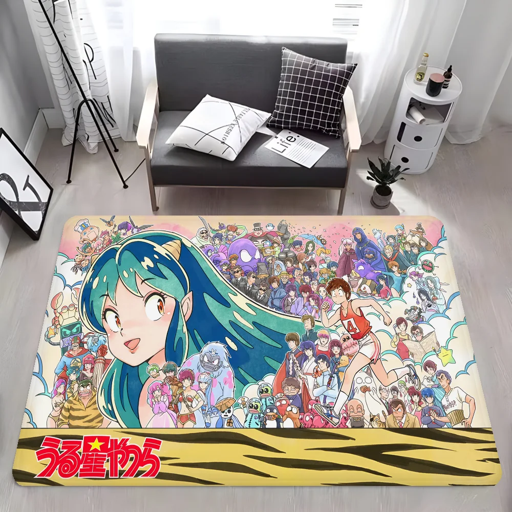 Urusei Yatsura Floor Mat Rectangle Anti-slip Home Soft Badmat Front Door Indoor Outdoor Mat Hotel Decor Mat 5