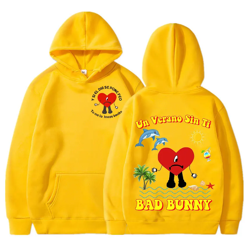 Hoodies extragrandes, moletom Bad Bunny, Moda Hip