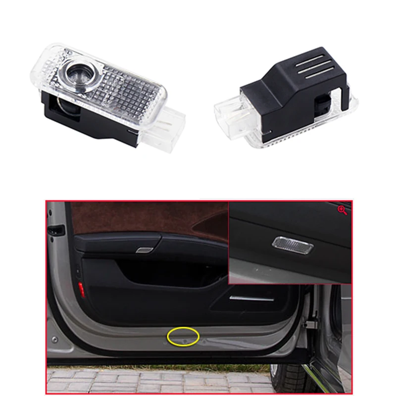 2x Car Logo Door light LED Projector Courtesy Ghost Shadow Welcome Light  For Audi A4 B6 B8 B7 A6 C5 C6 C7 A3 A5 Q3 Q5 Q7 TT - AliExpress