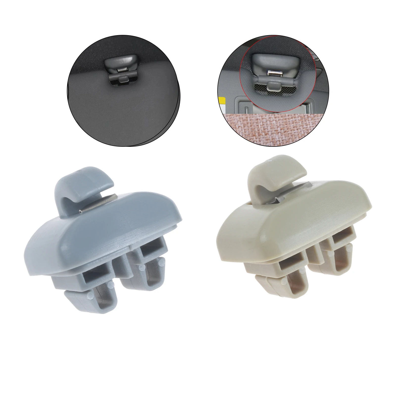 2 Pz Auto Interno Parasole Clip Gancio Gancio Copertura Fermo Per Audi Tt A6 Allroad Quattro Avant Tt S6 Grigio/Beige