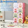 BRIAN&DANY Portable Cartoon Clothes Closet DIY Storage Organizer,Sturdy Safe Wardrobe Children Kids,8Cubes&2Hanging Sections 4