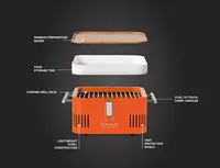 Portable Charcoal Grill, Tabletop BBQ, Perfect Tailgate, Beach, Patio, or Camping Grill, Lightweight & Compact Sma 2