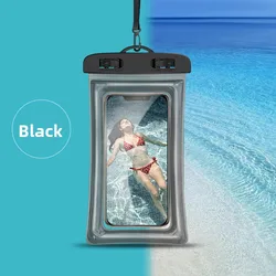 Waterproof Floating Airbag Swim Bag Phone Case (Black)