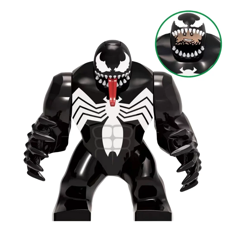 Disney Building Blocks Mini Model Figures Big Goblin Spiderman Iron Man Venom Captain Hawk Deadpool Technic Armor City Gift Toys 6