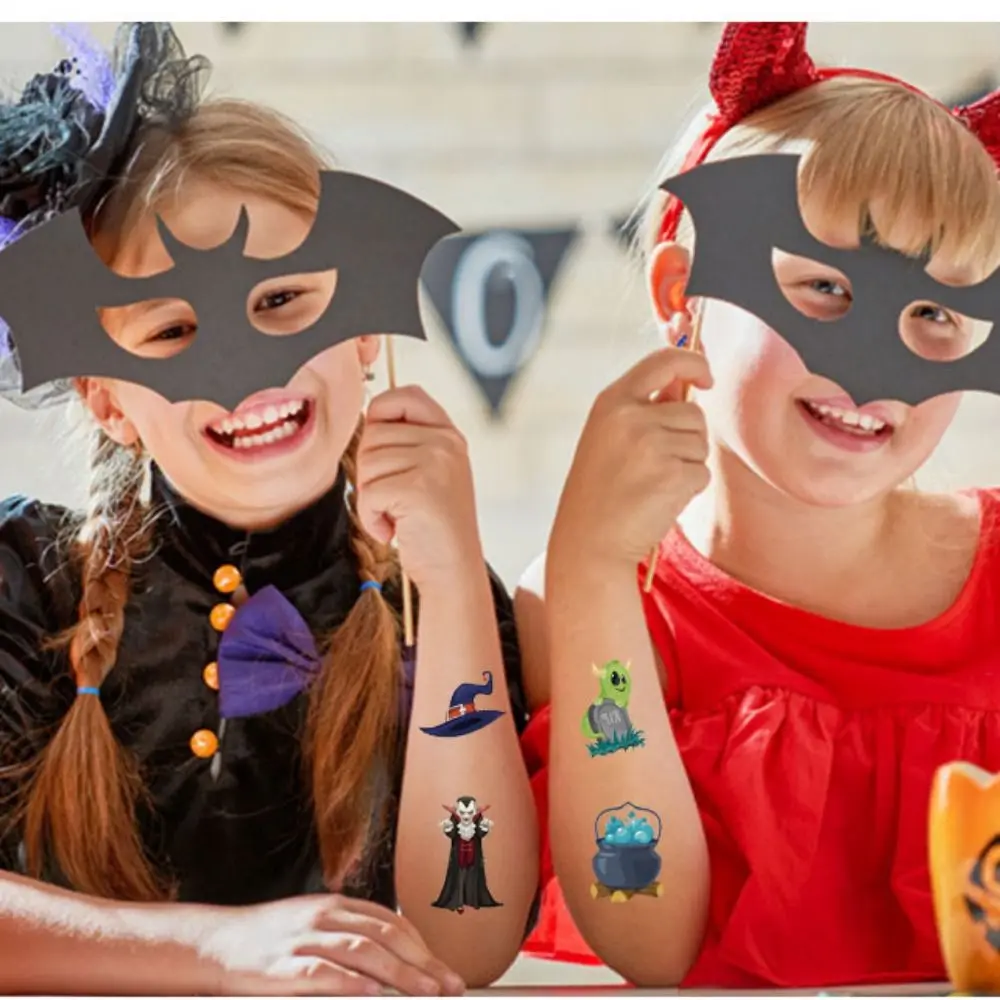 Bloody Scars Halloween Temporary Tattoos Scar Spider Design Waterproof Tattoo Stickers Spider Scar Face Makeup Face Patch