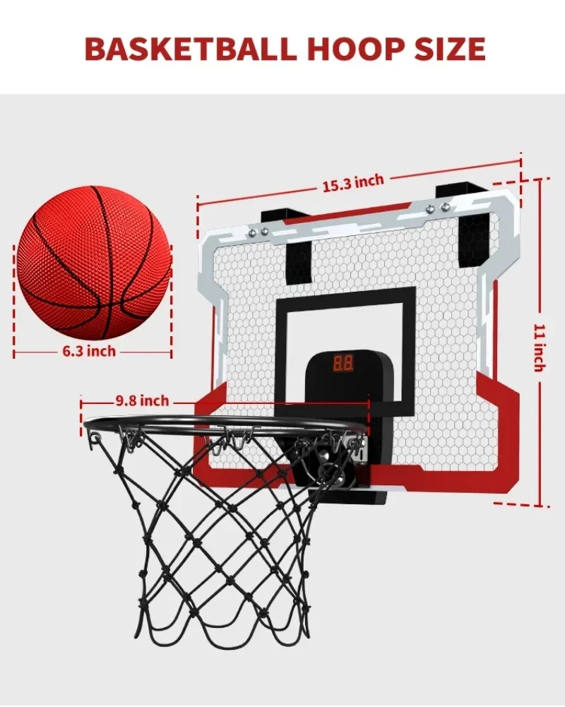 Children Basketball Sports Funny Game Kids Mini Home Exercise Basketball Hoop Set Wall Frame Stand Basket Hanging Backboard