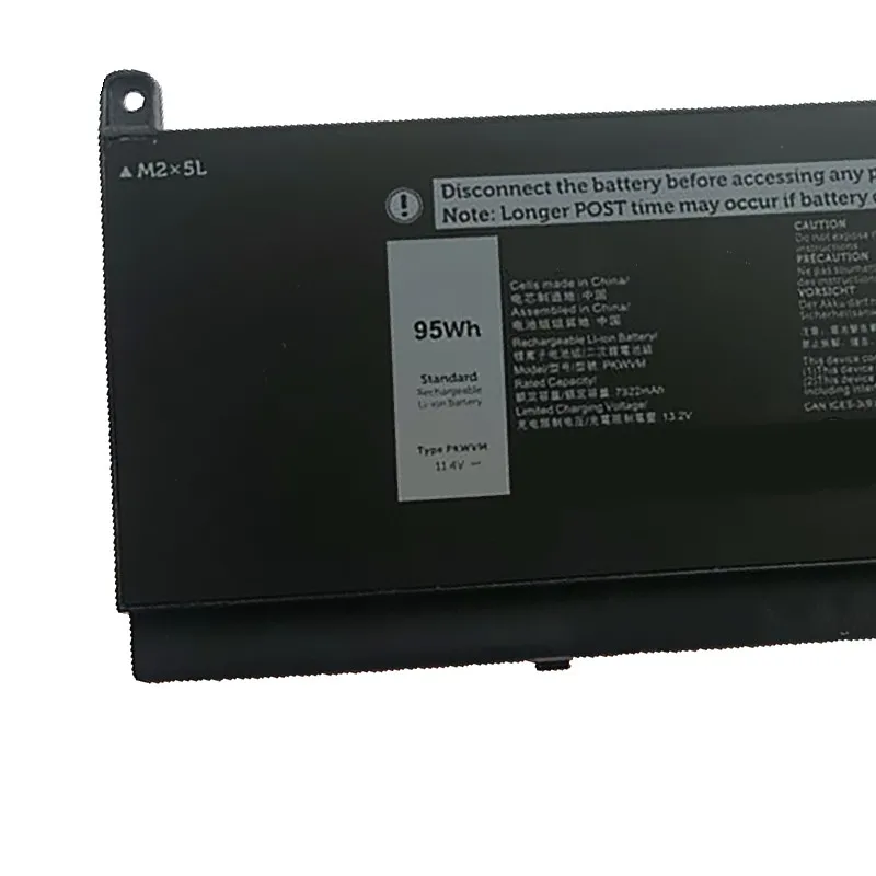 Pkwvm 11.4v 95wh Bateria do Portátil para Dell Precision 7550 7560 7750 7760 Mobile Workstation 68nd3 Cr72x G5fj8 J0vnr Cr72x 17c06 - Imagem 3