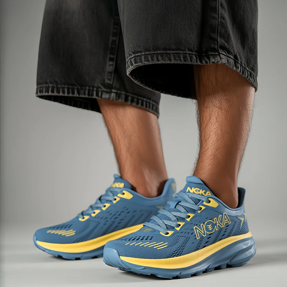 أحذية الجري الرجالية أحذية الركض الرياضية المدرب زوجين أحذية فاخرة توسيد شبكة تنفس في الهواء الطلق عدم الانزلاق سباق على الطرق الوعرة الأحذية