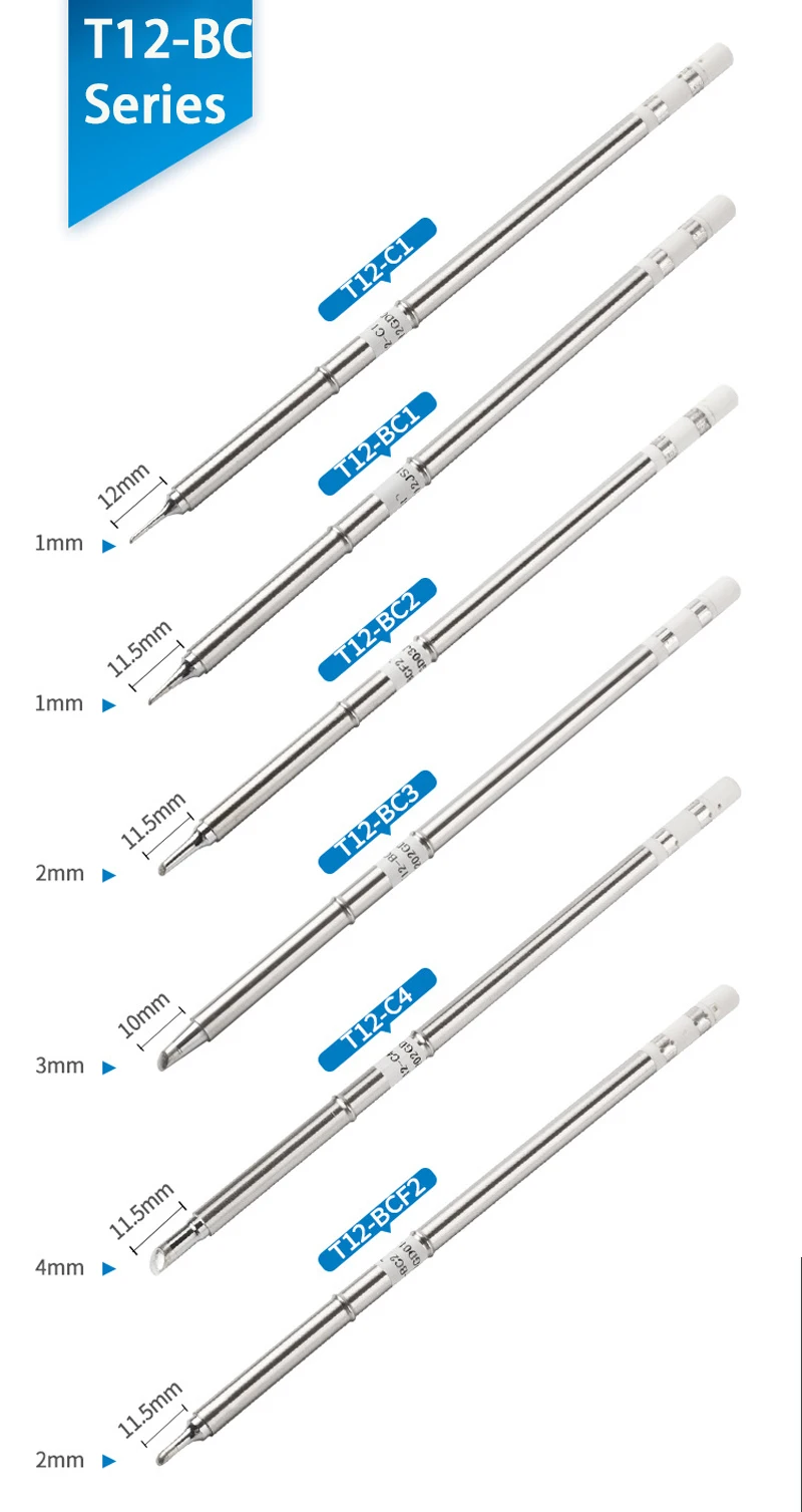 HAKKO T12-B2 0.5B Soldering Tip - For FX-950/951/952, Lead-Free Compatible