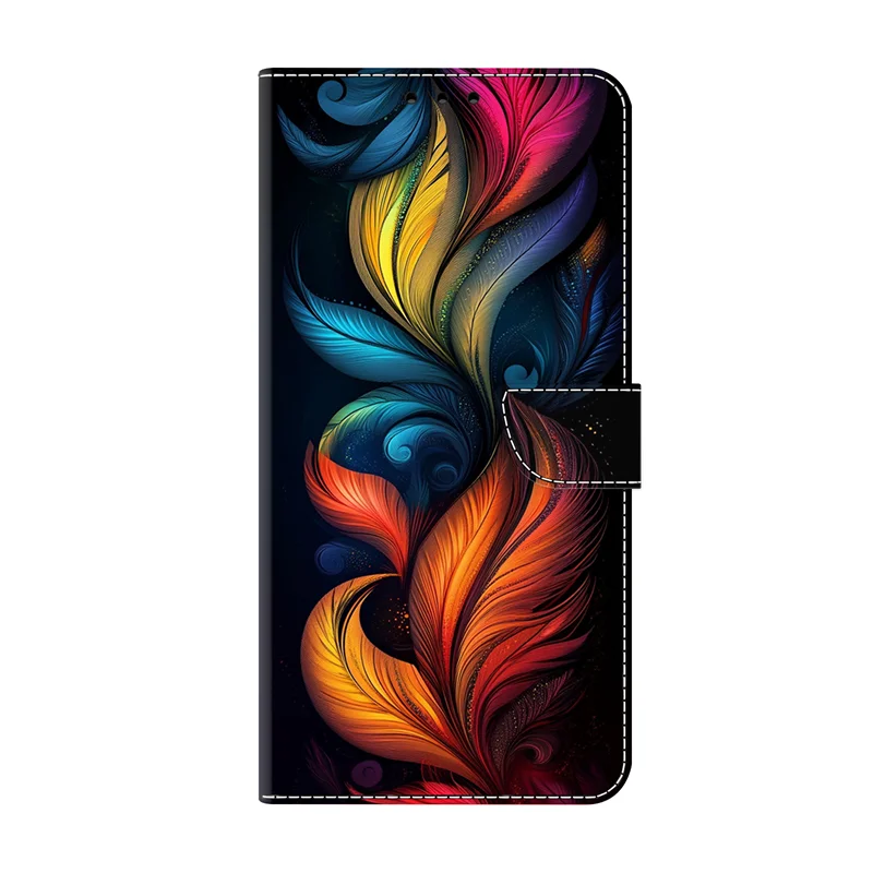 Premium Painted Wallet Flip Stand Case for Samsung Galaxy A17 - Elegant Book Cover Design