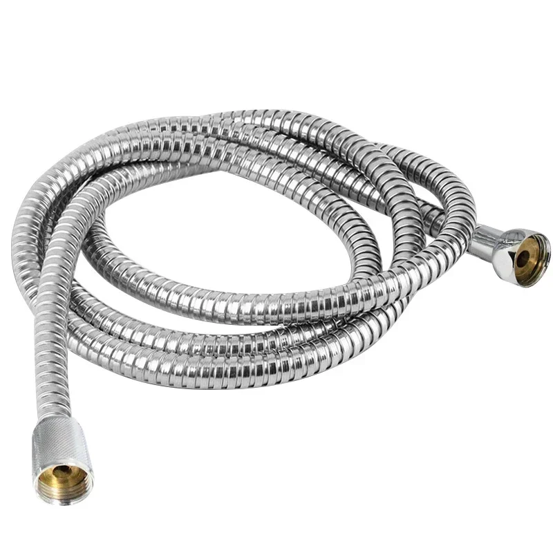 2M Stainless Steel Shower Hose Flexible Tube Kit For Handheld Showerhead Extension Plumbing Pipe Showerhead Tube Bathroom Access