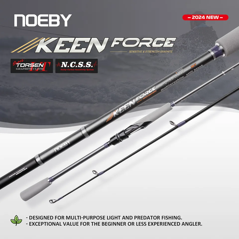 NOEBY キーンフォース釣竿 L UL ML M 2.04-2.9 メートルスピニング
