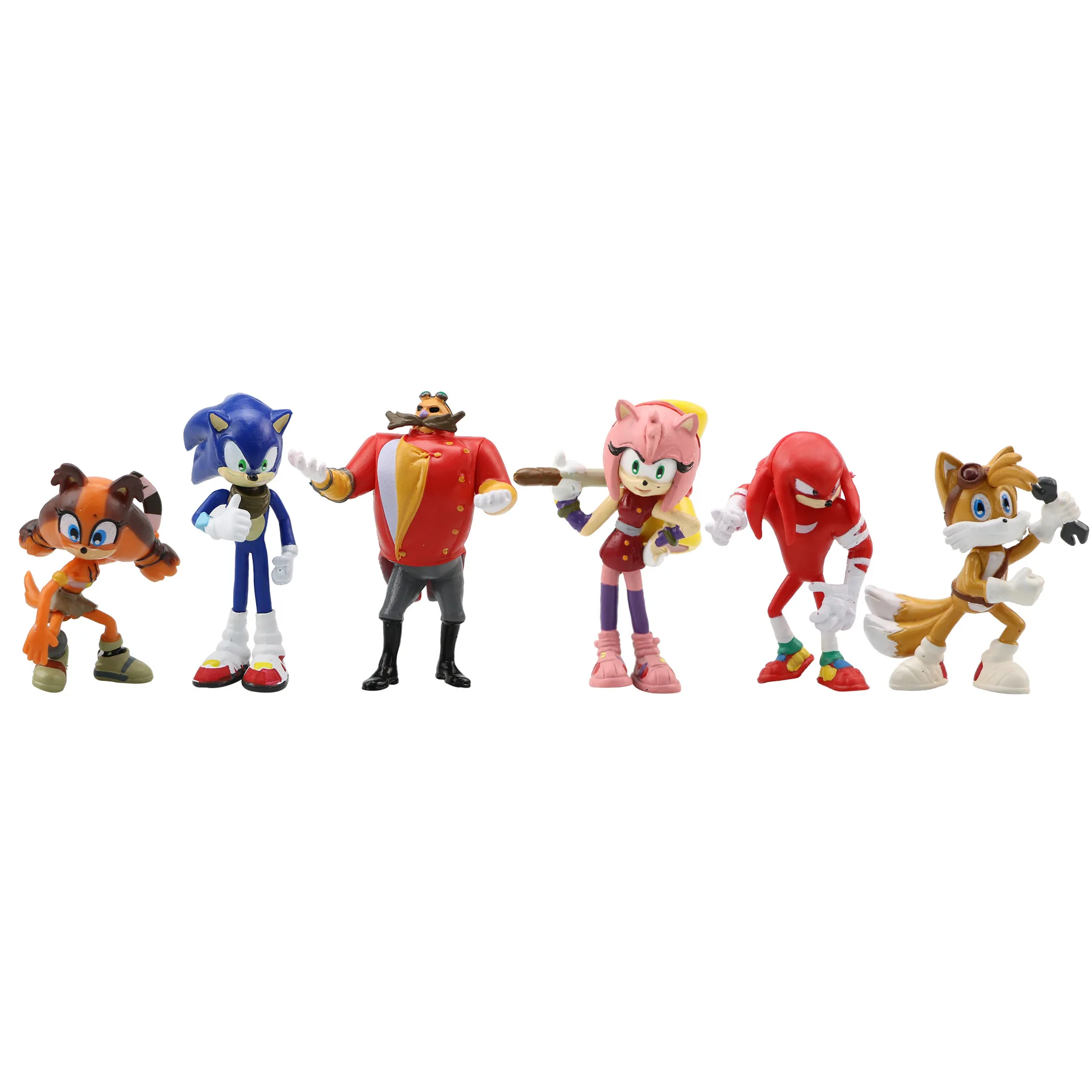 Action Figures Coleção 9 Bonecos Miniatura Sonic The Hedgehog Classic Mini  Buildable Figures Sonic Amy Tails