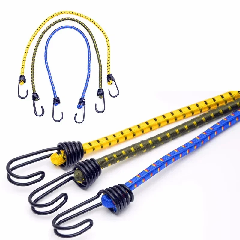 60/120cm Bungee Cord Elastic Band High Elasticity Rubber Outdoor Camping Luggage Tent Assembly Hiking Accessories Tying Rope nylon cable tie
