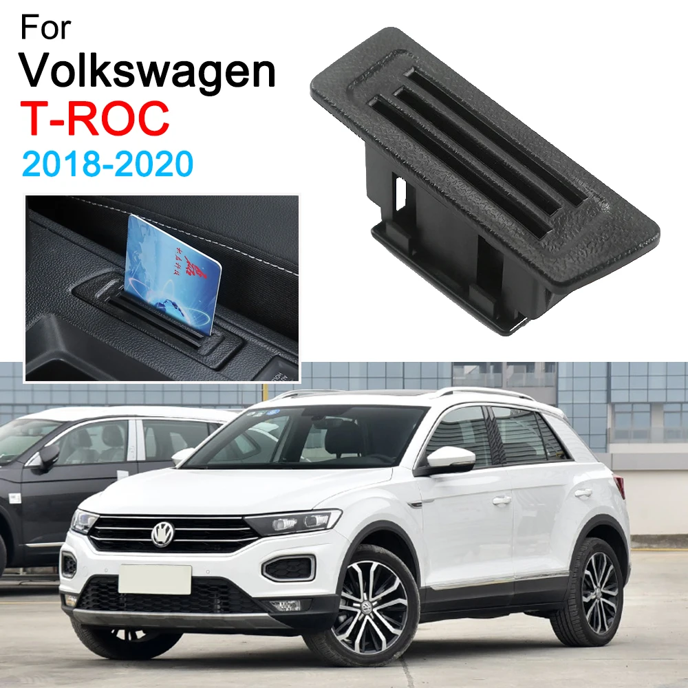 Coin and Card Slot Storage Box Card Inserter for Volkswagen VW T ROC T Roc TROC Accessories 2018 2019 2020