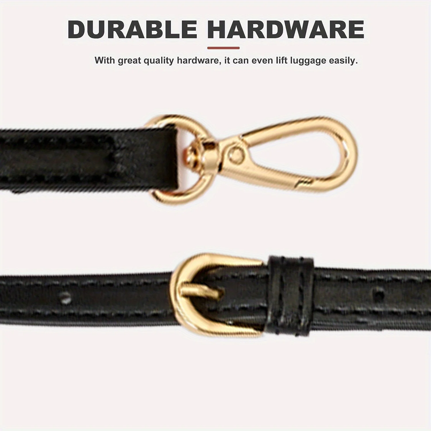 Premium PU Leather Replacement Shoulder Bag Strap - Stylish DIY Purse Handle Accessory