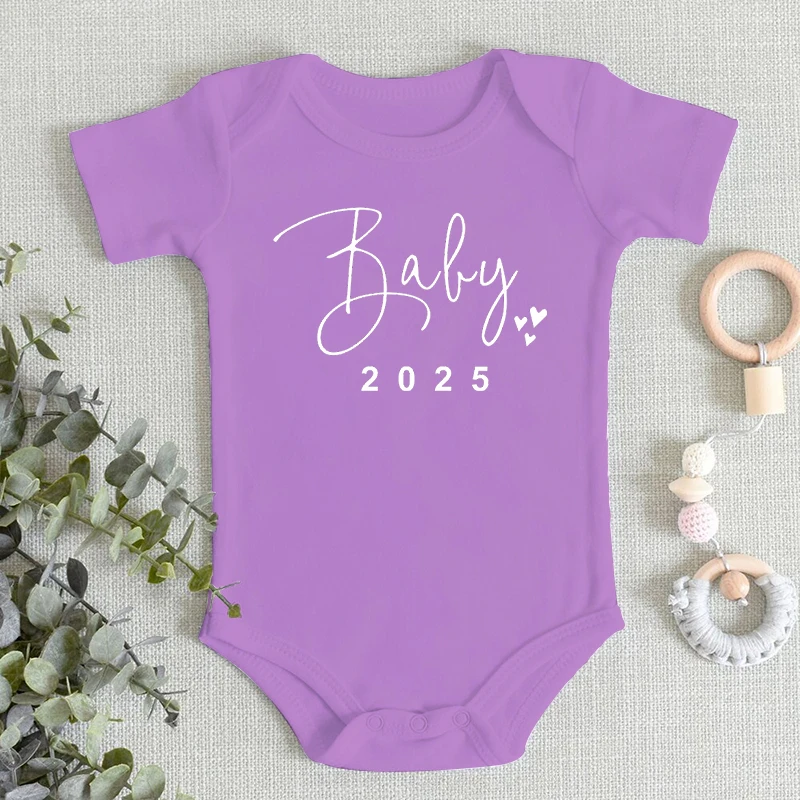 Baby 2025 Print Infant Onesies Funny Casual Home Cotton Newborn Bodysuits Pregnancy Announcement Baby Girl Boy Autumn Romper 5
