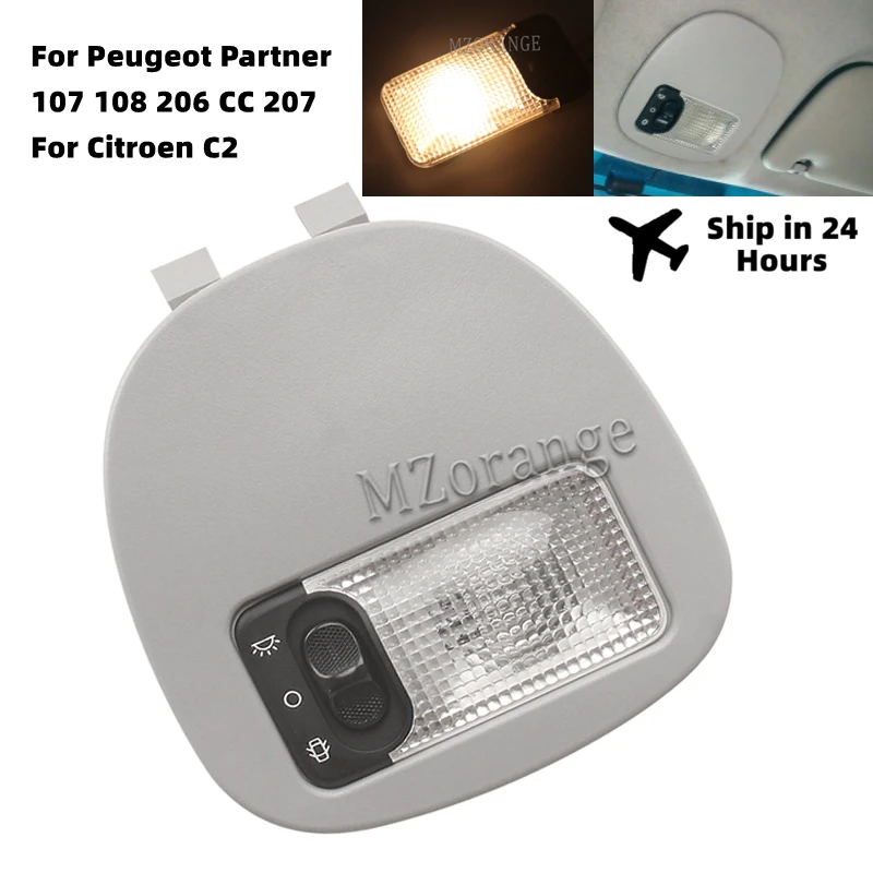 

Car Reading Light For Peugeot Partner 107 108 206 CC 207 For Citroen C2 Auto Front Interior Dome Lamp