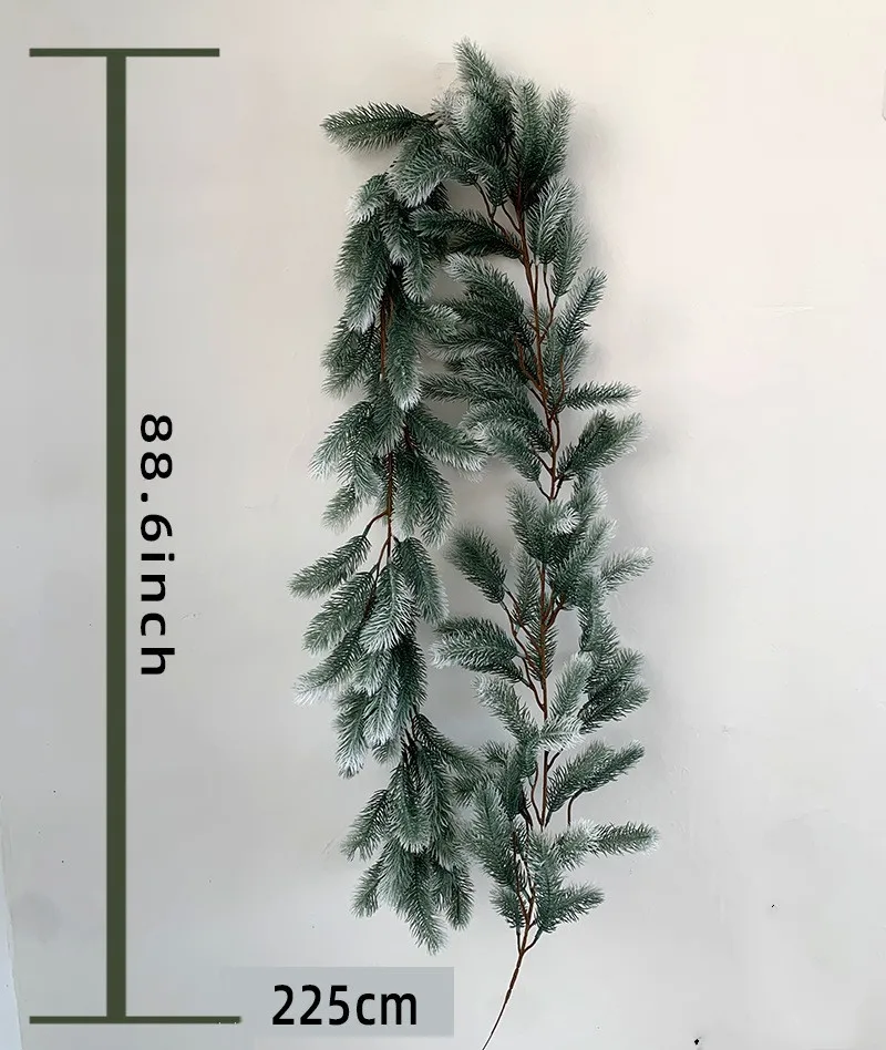 thumbnail image 1 of Guirnalda navideña de agujas de pino artificiales, plantas verdes de ratán, adorno colgante para chimenea, escalera, decoración de Navidad y Año Nuevo 2025, 1 of 5