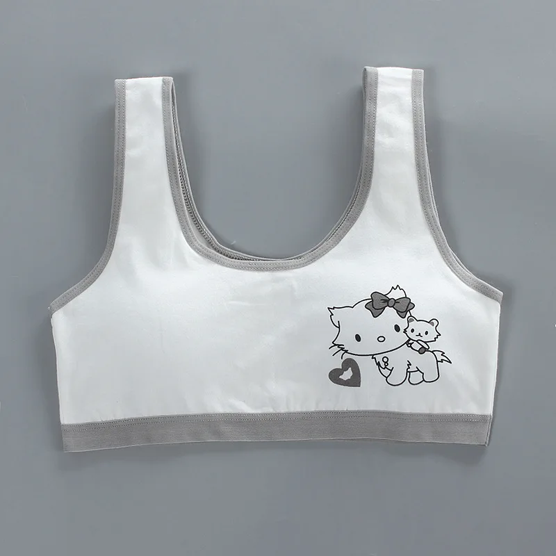 Girls Brassiere Underwear Cotton Kids Bra Adolescente Girls Training Bras Breathable Teenage Girl Top Crop 8-16 Years Sports sports bra training bra cotton bra