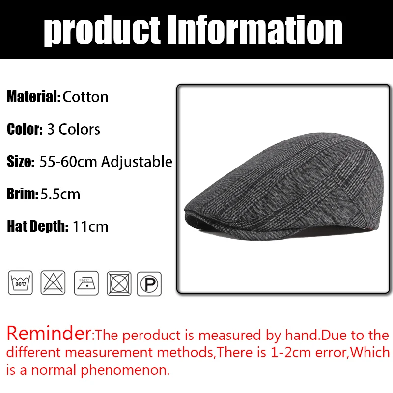 Cotton Blend Men S Plaid Berets Cap For Men French Flat Cap Casual Women S Newsboy Caps Adjustable Unisex Ivy Peaked Hats Visors Aliexpress