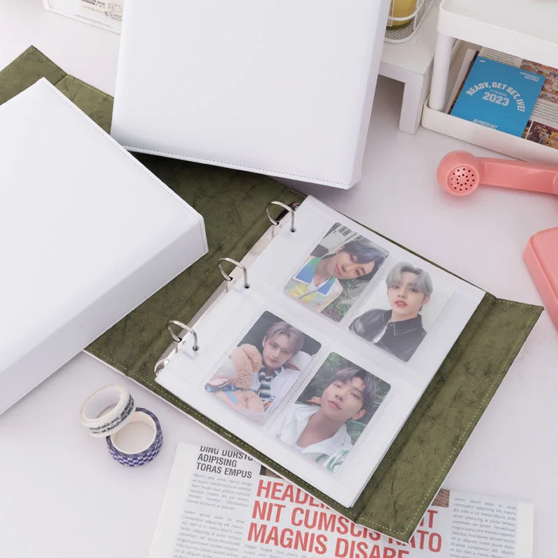 Carpeta Para Tarjetas Fotográficas A5 Con 25 Piezas Interiores De 6 Anillas, Libro