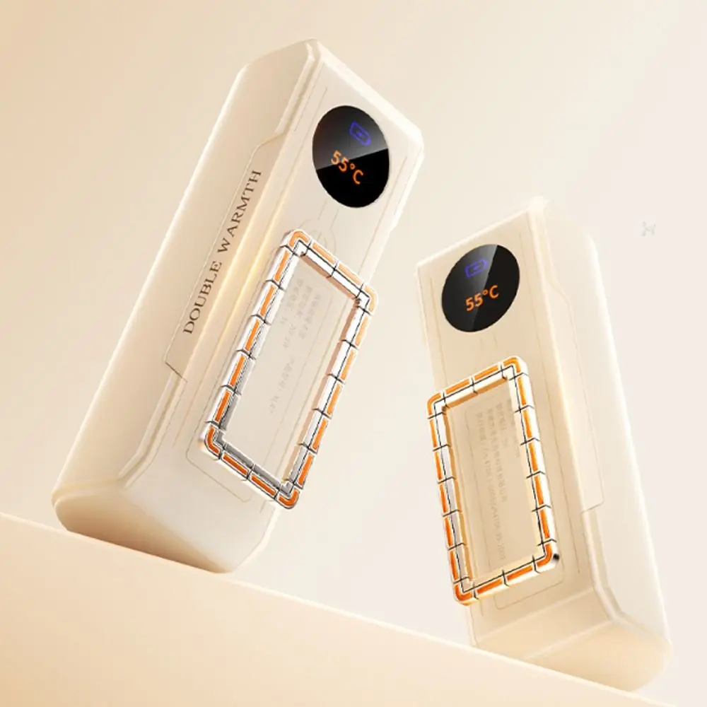 2 in 1 Magnetic Hand Warmer Rechargeable Three Heat Settings Electric Warm Treasure Digital Display Double-Sided Heating