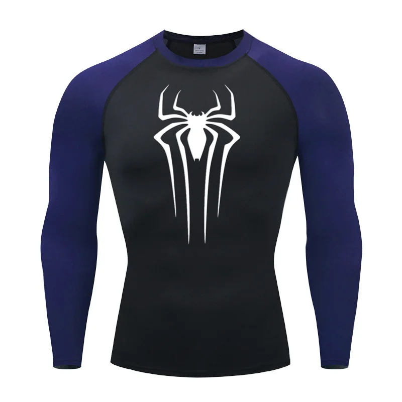 Men's Compression Long Sleeve T-Shirt For Sun Protection Second Skin Quick Dry Breathable Fitness Short Bodybuilding Top Clothes