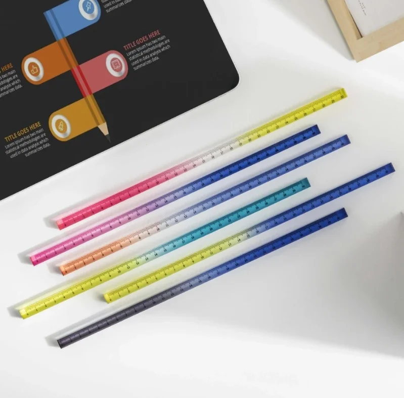 15cm 20cm 30cm Gradient Straight Rulers INS Transparent Dividing DIY Drawing Tools Acrylic Drafting Math Drawing Ruler Office ruler set drawing ruler straight ruler