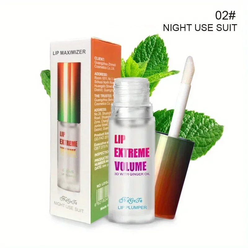 Lip Plumper Fuller Healthy Enhancer Ginger And Mint Plant Lip Gloss Oil Moisturizing Beauty Lips Sexy Lips 6