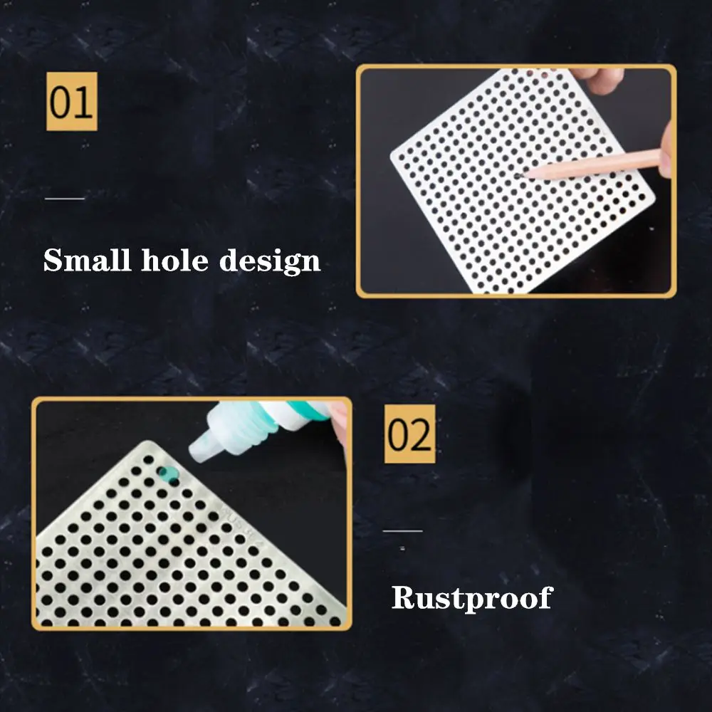 Square stainless steel drain cover
