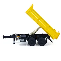 LESU RC Metal 2 Axles Full Trailer LED Lights for 1/14 Radio Control Hydraulic Dumper Trailers Trucks Vehicle Toy Model THZH1773 2