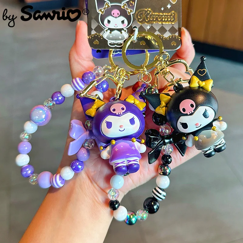 

New Sanrio Kuromi Keychain Cartoon Creative Doll Keyring Bag Pendant Couple Car Keyholder Creative Bag Charm Accessories