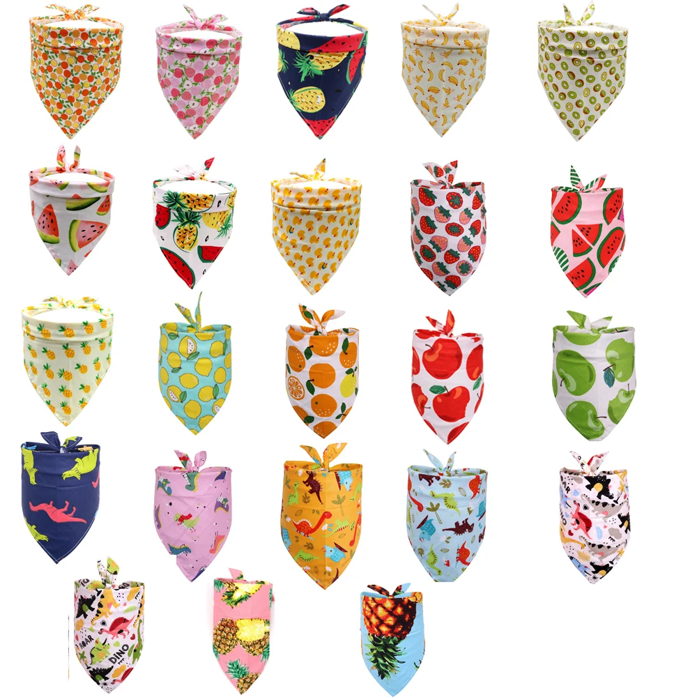 

50 шт., декоративные хлопковые банданы для собак