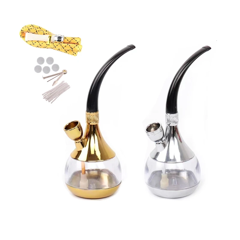

Portable dual-purpose water pipe complete set of filtered water pipe transparent organic glass filter cigarette pot Smoking Tool